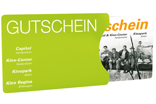 Capitol & Kino-Center Heidenheim – Gutscheinkarte Folder Grün